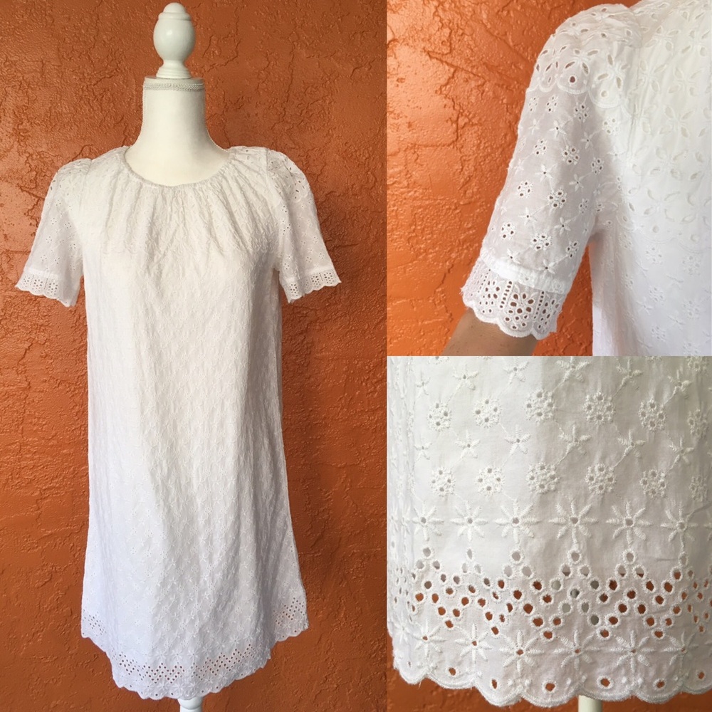 NWT GAP White Eyelet Dress XS